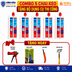 [COMBO 5 CHAI] Keo Chà Ron Epoxy 2 Thành Phần KGT